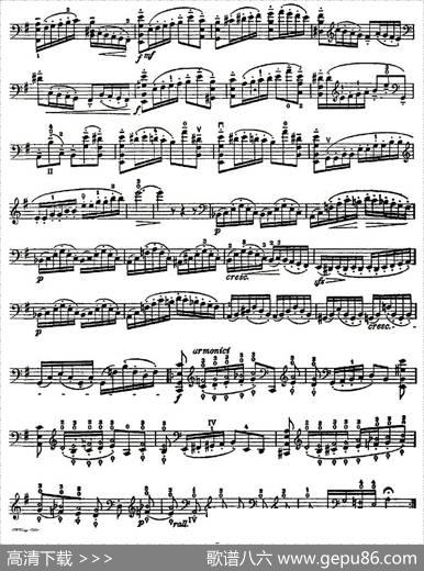 A.Piatti12CapriceOp.25（皮阿蒂12首大提琴随想曲)第十二）