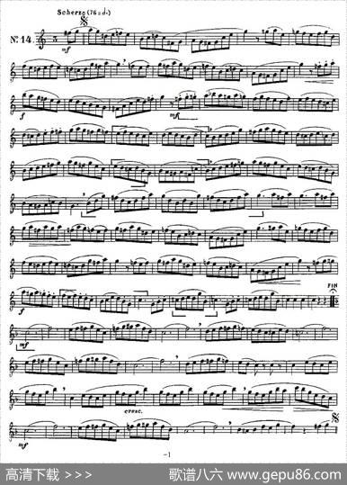 KloseEtudesChantantesPourSaxophone（KLOSE的15首练习曲集）