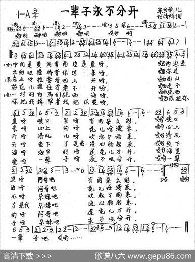 一辈子永不分开