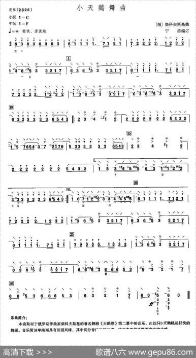 小天鹅舞曲（阮谱）