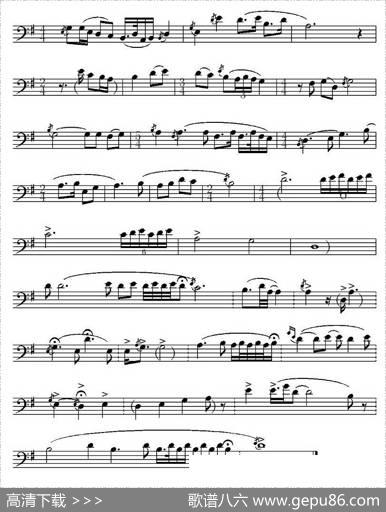 蝶恋花·答李淑一（赵开生作曲版、大提琴谱）