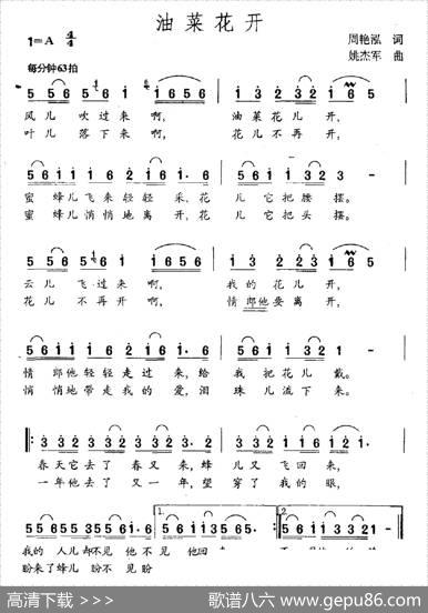 油菜花开（周艳泓词姚杰军曲） - 周艳泓|姚杰军