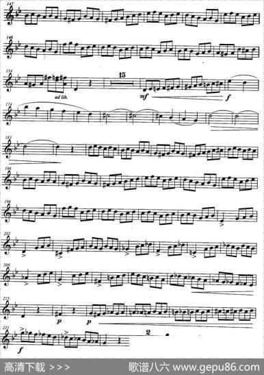 小号考级十级：音乐会乐曲