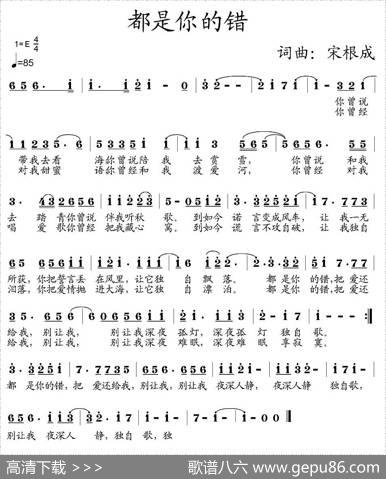 都是你的错 - 宋根成|宋根成