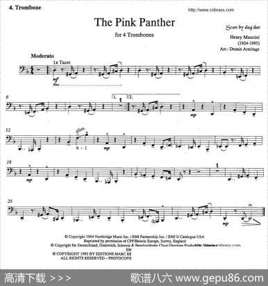 ThePinkPanther（《粉红豹》长号四重奏）