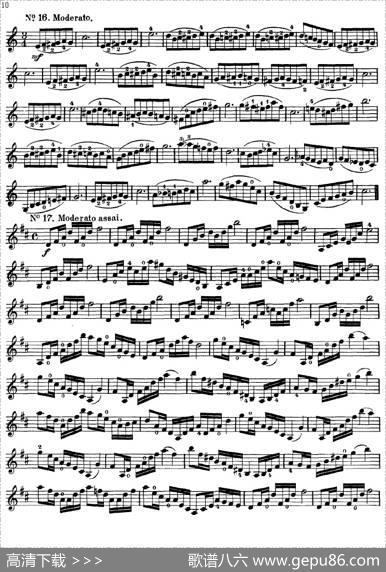 沃尔法特60首练习曲Op.45（第1-10页）