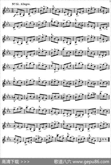 沃尔法特60首练习曲Op.45（第1-10页）
