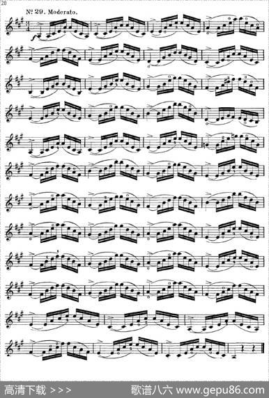 沃尔法特60首练习曲Op.45（第11-20页）