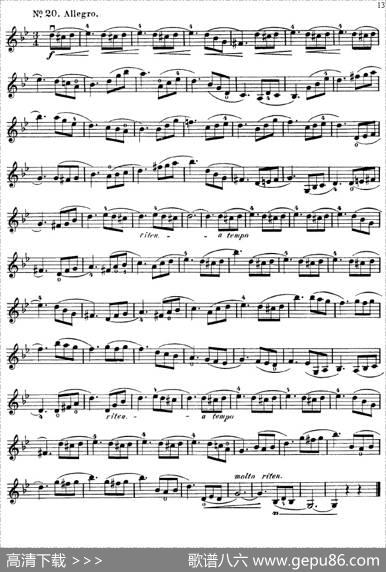 沃尔法特60首练习曲Op.45（第11-20页）