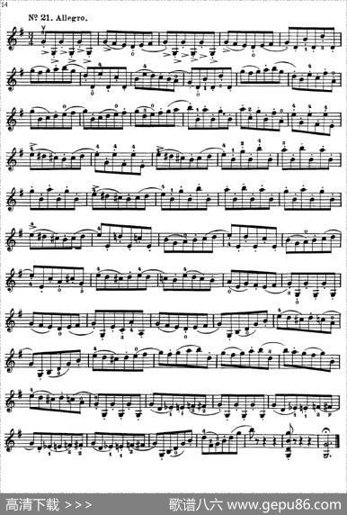 沃尔法特60首练习曲Op.45（第11-20页）