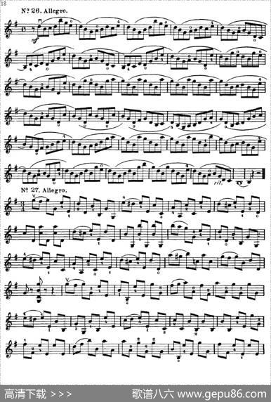 沃尔法特60首练习曲Op.45（第11-20页）
