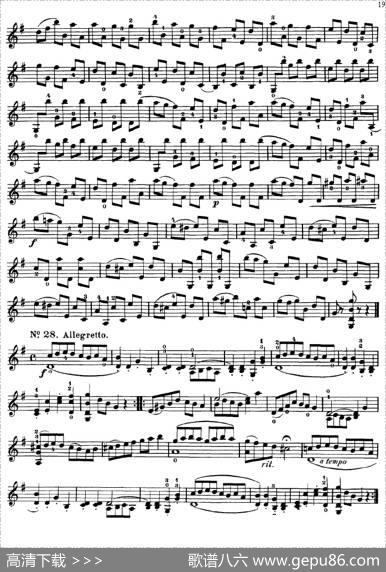 沃尔法特60首练习曲Op.45（第11-20页）