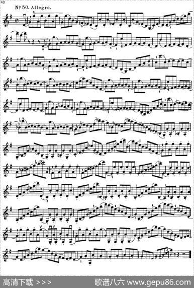 沃尔法特60首练习曲Op.45（第31-40页）