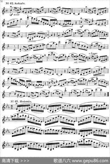 沃尔法特60首练习曲Op.45（第31-40页）