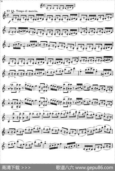 沃尔法特60首练习曲Op.45（第31-40页）