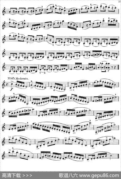 沃尔法特60首练习曲Op.45（第31-40页）