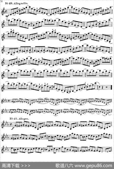 沃尔法特60首练习曲Op.45（第31-40页）