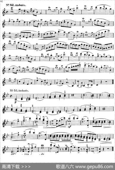 沃尔法特60首练习曲Op.45（第41-49页）