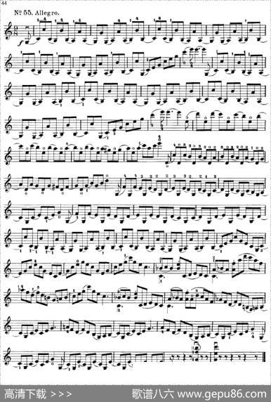 沃尔法特60首练习曲Op.45（第41-49页）