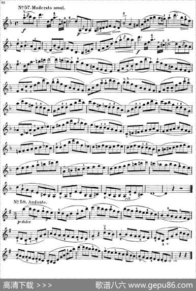 沃尔法特60首练习曲Op.45（第41-49页）