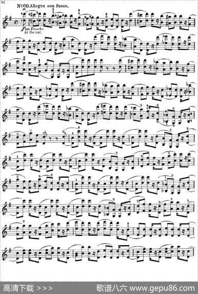 沃尔法特60首练习曲Op.45（第41-49页）