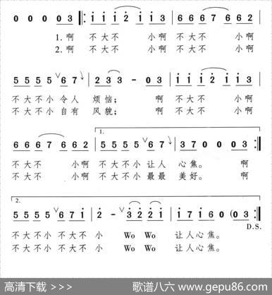 不大不小（张永红词颂今曲） - 张永红|颂今