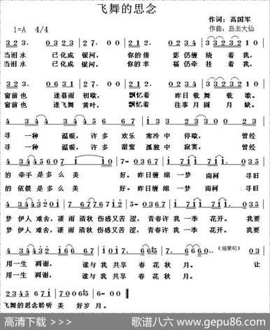 飞舞的思念 - 高国军|岛主大仙
