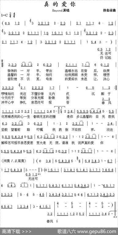 真的爱你（小美词黄家驹曲） - 小美|黄家驹