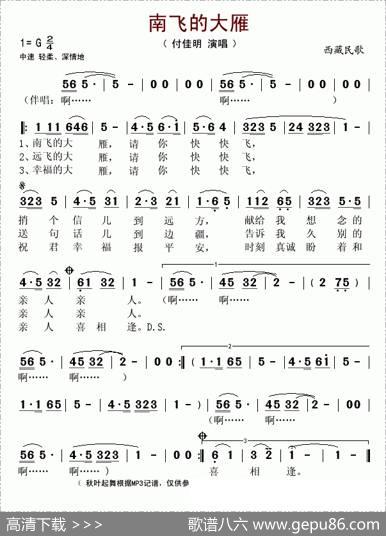 南飞的大雁