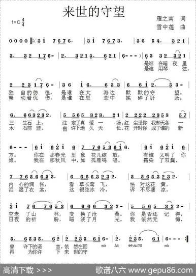 来世的守望 - 雁之南|雪中莲