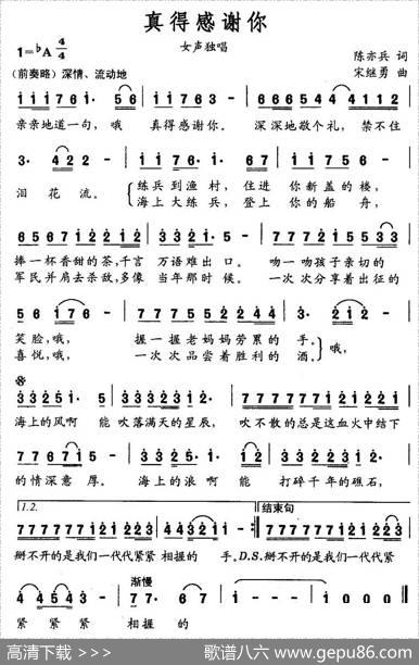 真得感谢你 - 陈亦兵|宋继勇
