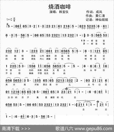 烧酒咖啡（闽南语演唱） - 成凤|黄仁清