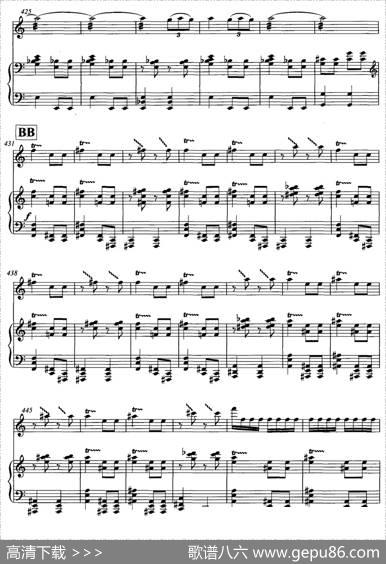 飞歌（笛子协奏曲+钢琴伴奏)P21—3）