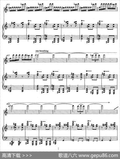 飞歌（笛子协奏曲+钢琴伴奏)P21—3）