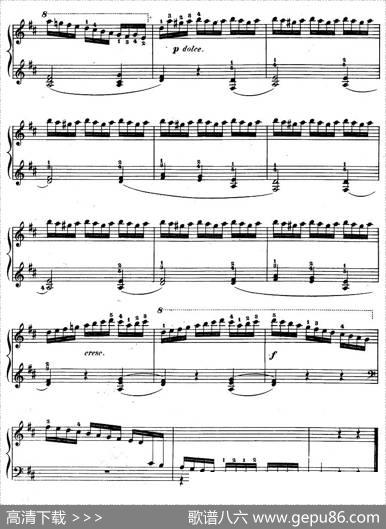 车尔尼《钢琴手指灵巧初步练习曲》之五