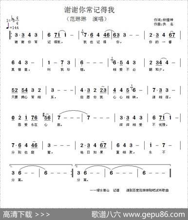 谢谢你常记得我 - 林煌坤