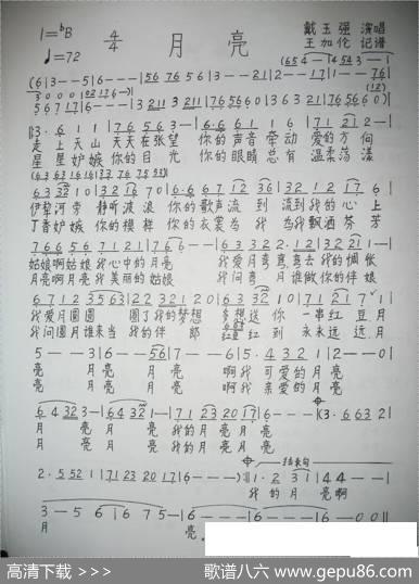 月亮（戴玉强演唱版）