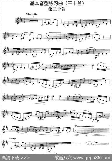 基本音型练习曲第三十首