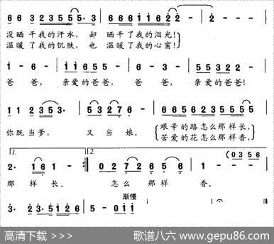 爸爸（音乐剧《茉莉花》选曲） - 张名河|孟庆云