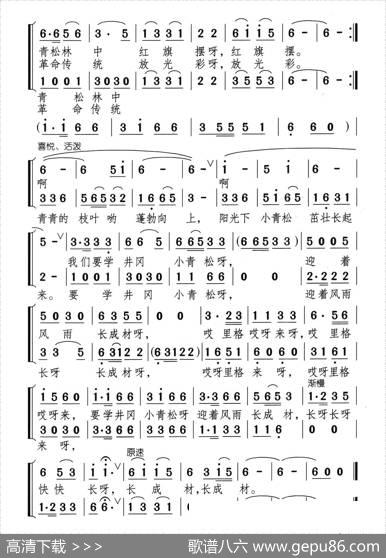 井冈小青松（合唱） - 张秋生|颂今曲、李金声编合唱