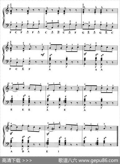 手风琴考级第三级：4、乐曲