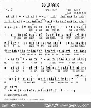 没说的话