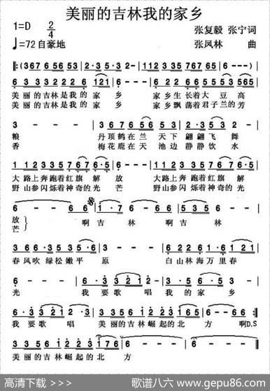 美丽的吉林我的家 - 张复毅、张宁|张凤林