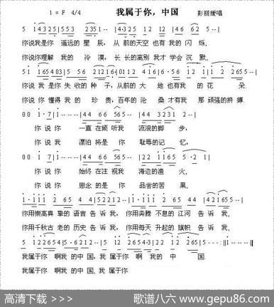 我属于你中国