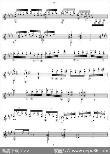他雷加12首练习曲之5