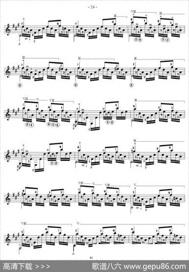 他雷加12首练习曲之12