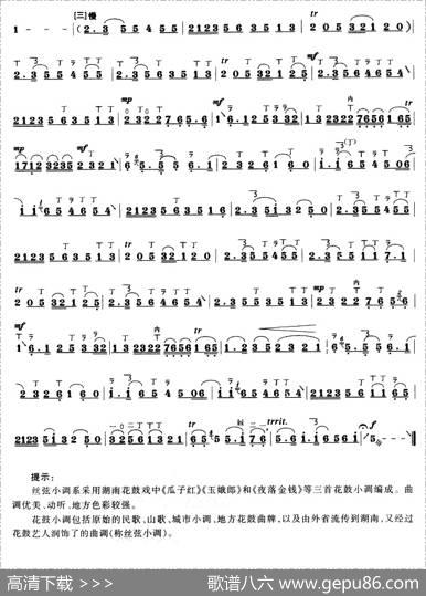 丝弦小调（中音板胡）