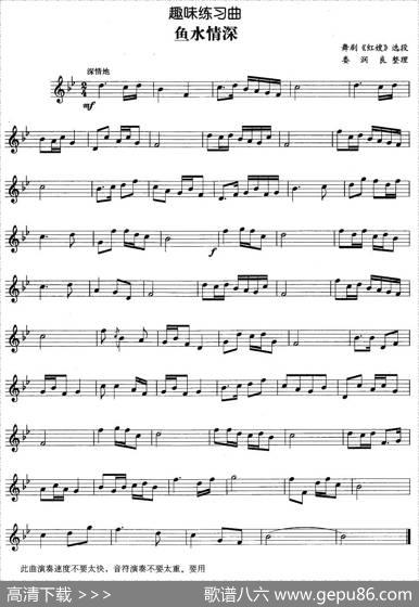 趣味练习曲：鱼水情深