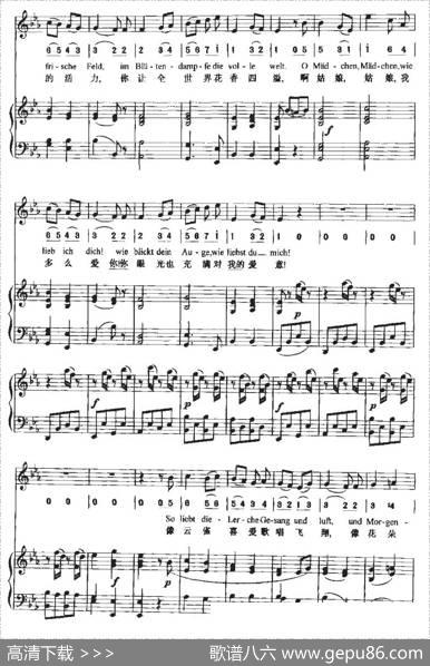Mailied（五月之歌）（中外文对照、正谱+简谱）