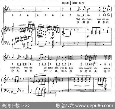 Ha，Treuloser（嘿，负心人）（中外文对照、正谱+简谱）|贝多芬曲、周文楠译配